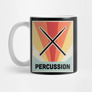PERCUSSION | Vintage Marching Band Percussion Drum Sticks Mug